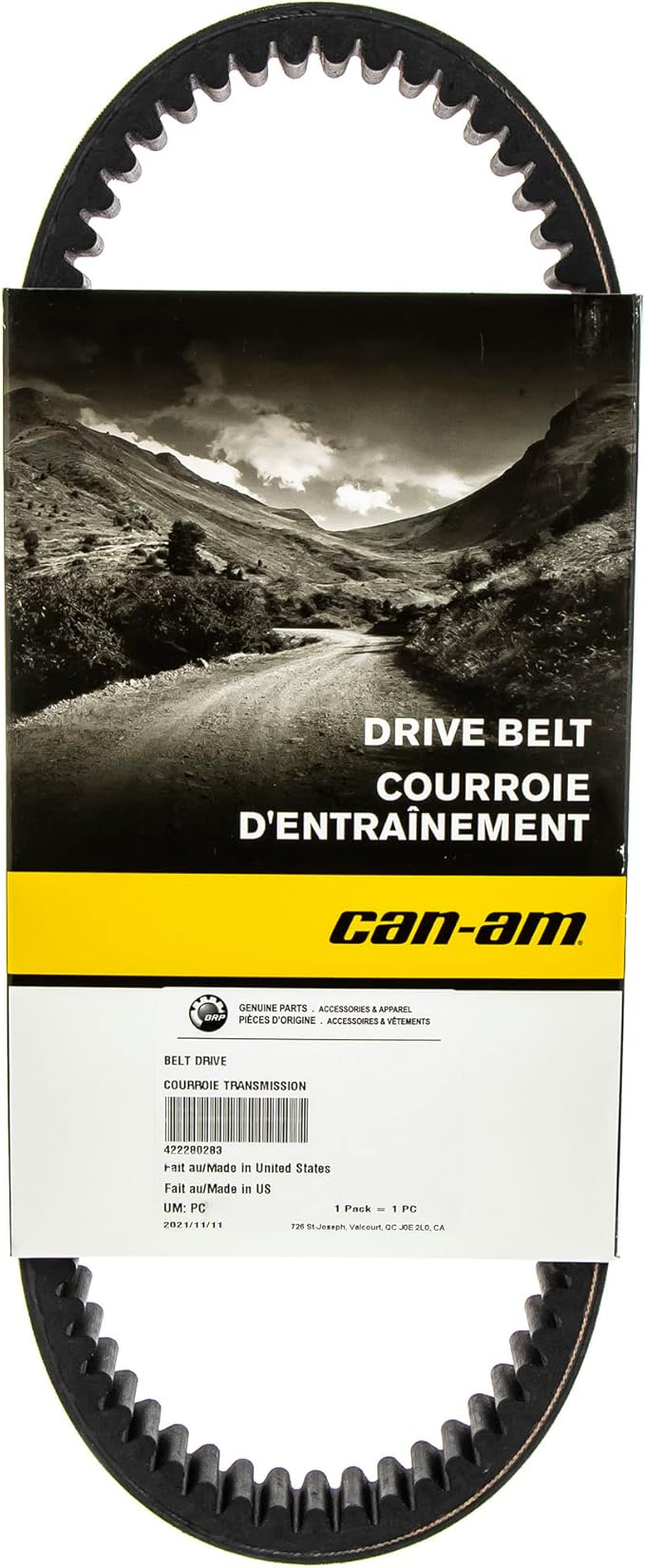 Can-Am BRP 422280283 Clutch Drive Belt Defender Outlander Max 400 450 HD5